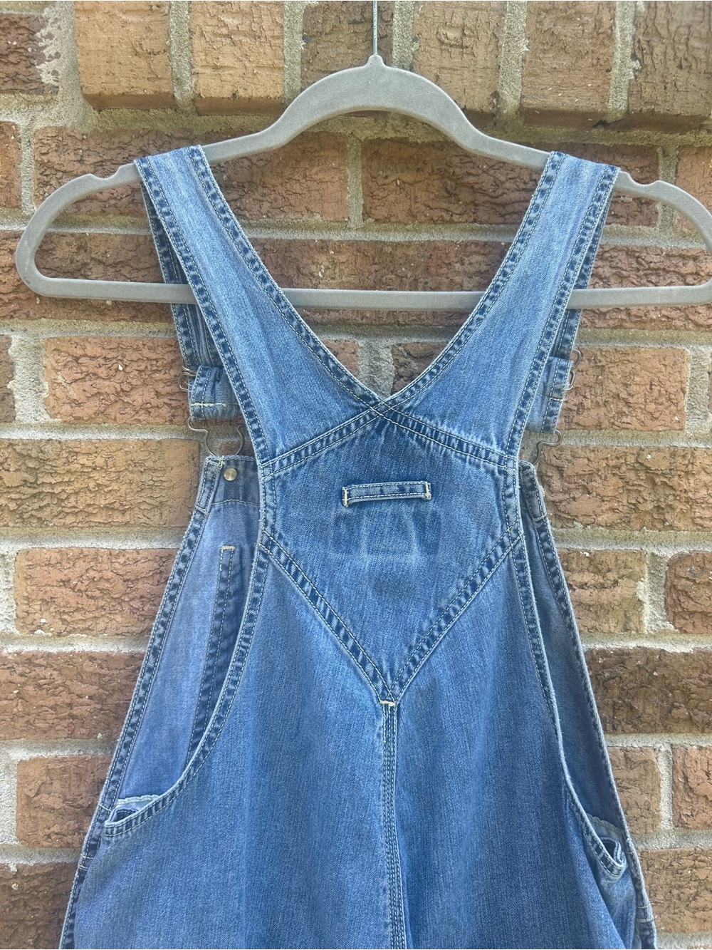 Old Navy Light Blue Denim Short Overalls size small - Picture 13 of 13
